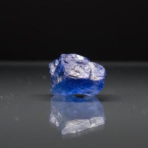 Halita azul y púrpura - Mina de potasa Mosaic, Carlsbad, Nuevo México - Miniatura de espécimen mineral