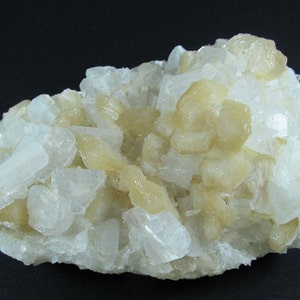 Apopyllite and Stilbite - Nasik, India - Cabinet Mineral Specimen