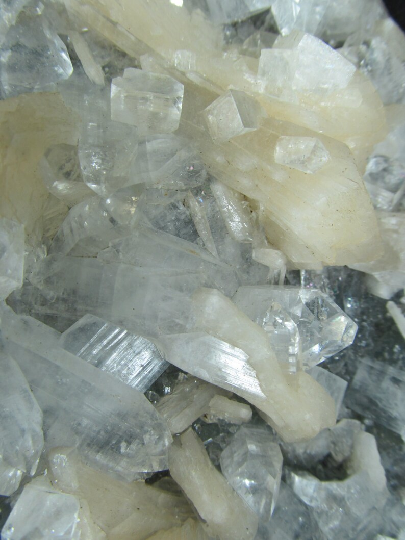 Apophyllite and Stilbite Jalagon India Cabinet Mineral Specimen Deccan Basalts