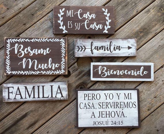 Mi Casa Su Casa Wood Sign Spanish Kitchen Sign Mexican Home Etsy