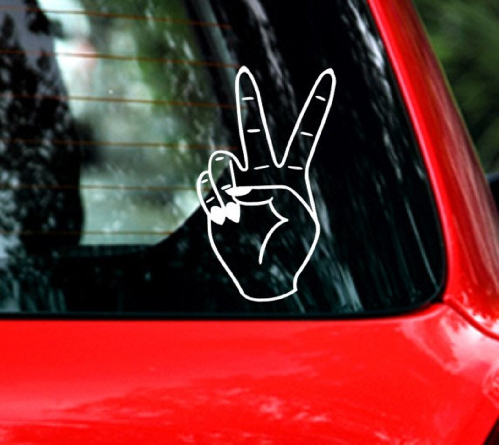 Peace sign car decal. Sticker for your Laptop. Cool window | Etsy