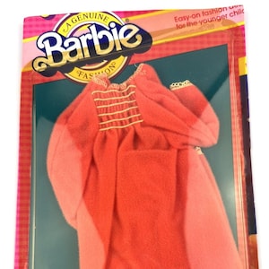 Vnt 1983 Mattel Barbie #4869 Nightgown / Slippers & Homemade Dress w/ Belt VGC