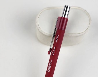 Vintage Sanford Digit Roter Druckbleistift mit einziehbarer Spitze 0,5 mm Japan