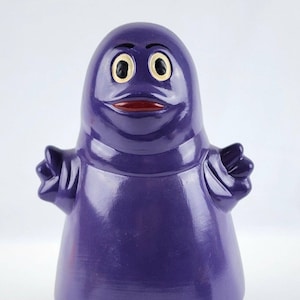 1985 Mcdonald's Corporation Grimace Ceramic Purple Coin Bank