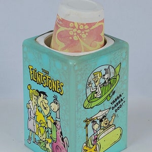 Vtg Hanna-Barbera Jetsons Flintstones Cartoon Plastic Dixie Cup Holder Decor &#39;90