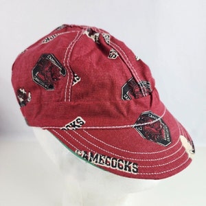 Vintage South Carolina Gamecocks Hat All Over Logo Pattern Size 7 1/8 Union Made