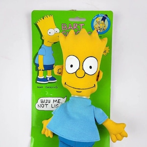 Vintage Bart Simpson Plush Rag Doll Dan Dee 1990 Buy Me Not Lisa 10 inch NEW