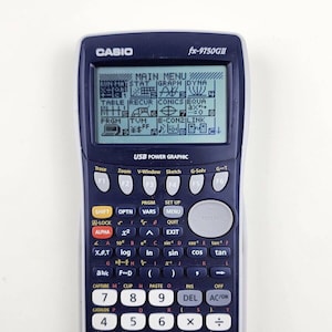 Casio FX 9750GII Graphing Calculator White Blue Used Tested Working Etsy India