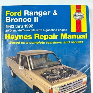 Haynes Repair Manual Ford Ranger & Bronco II - 1983-1992 - 2WD + 4WD Gas #36070