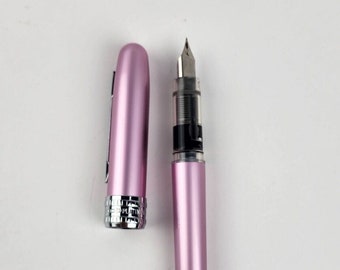 Platinum Plaisir Japan Füllfederhalter Metallic Pink mit Ersatzminen 03 Feder Funktioniert hervorragend