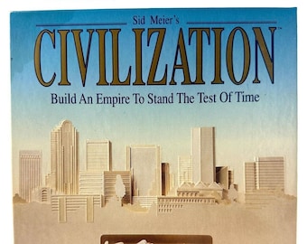 1991 Sid Meier's Civilization Build an Empire...Test of Time Game Big Box CIB VG