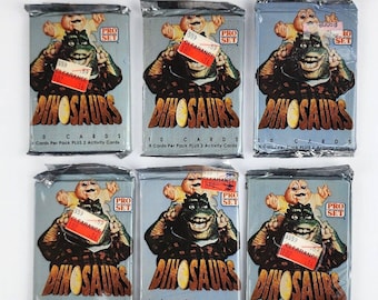 6 Sealed packs Dinosaur TV show trading cards Not the Momma