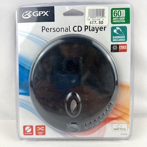 GPX Personal CD Player w/ Sealed Earbuds Model PC301B Batteries Not Included Sealed New