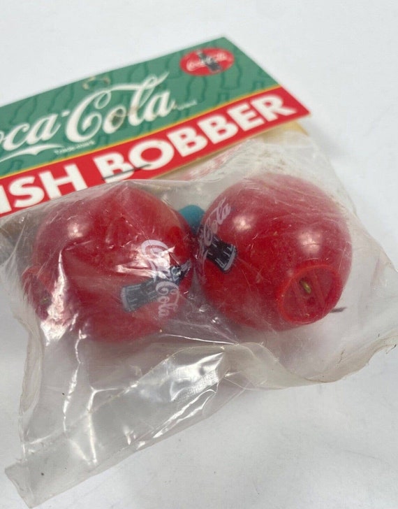 Set 2 Vintage 1996 Coca-cola FISH BOBBER Plastic Fishing Floats Coke Bottle  Logo 