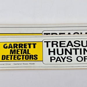 Lotto di adesivi per paraurti di metal detector Garrett vintage, caccia al tesoro immagine 4