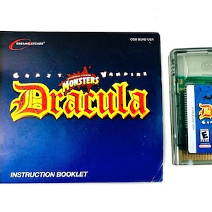 Monsters Dracula Crazy Vampire GBC - Nintendo Game Boy Color Authentic w/ Manual