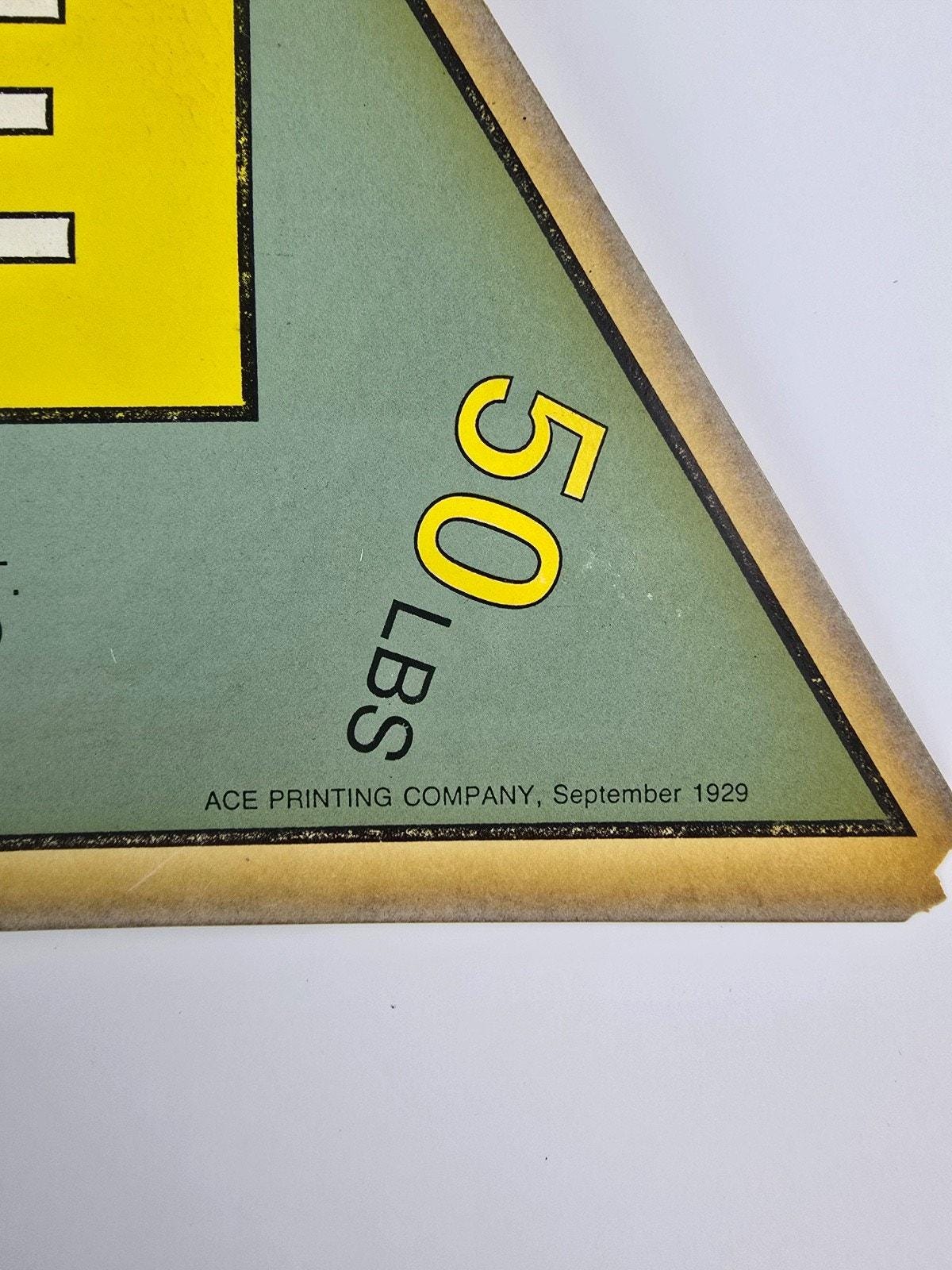 Pair of 1930's Cardboard Ice Advertising Signs by the Pound