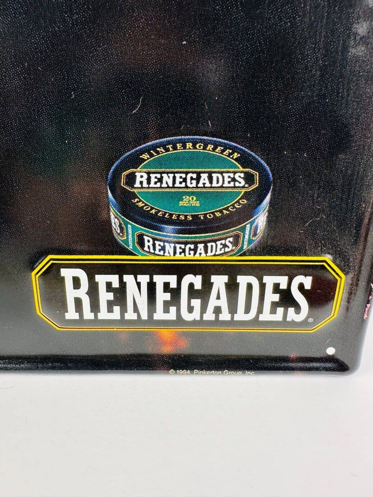 Born Bold Born A Renegade Smokeless Tobacco Tin Sign Advertising 1994