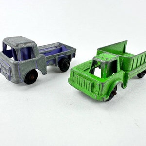 Camion navetta giocattolo Tootsie verde pressofuso 1967+ Camion pick up viola pressofuso