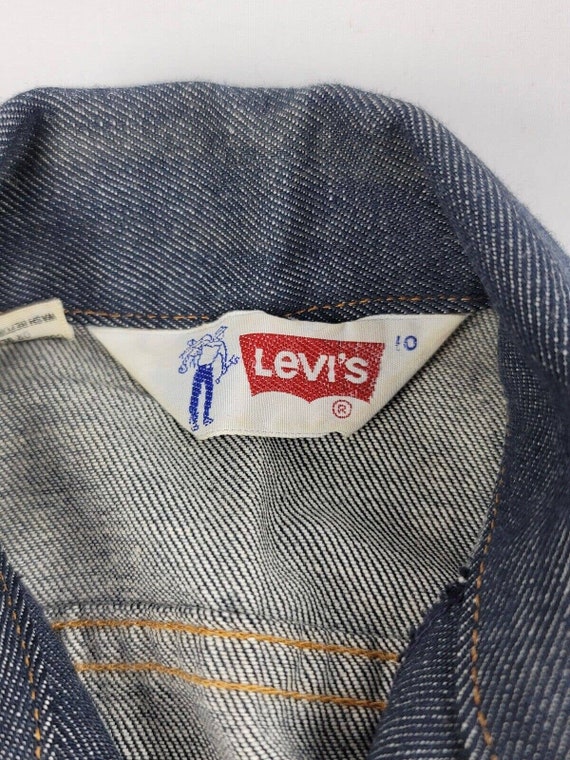 Vintage 1970's Levis Denim Trucker Jacket Boy Sz … - image 4