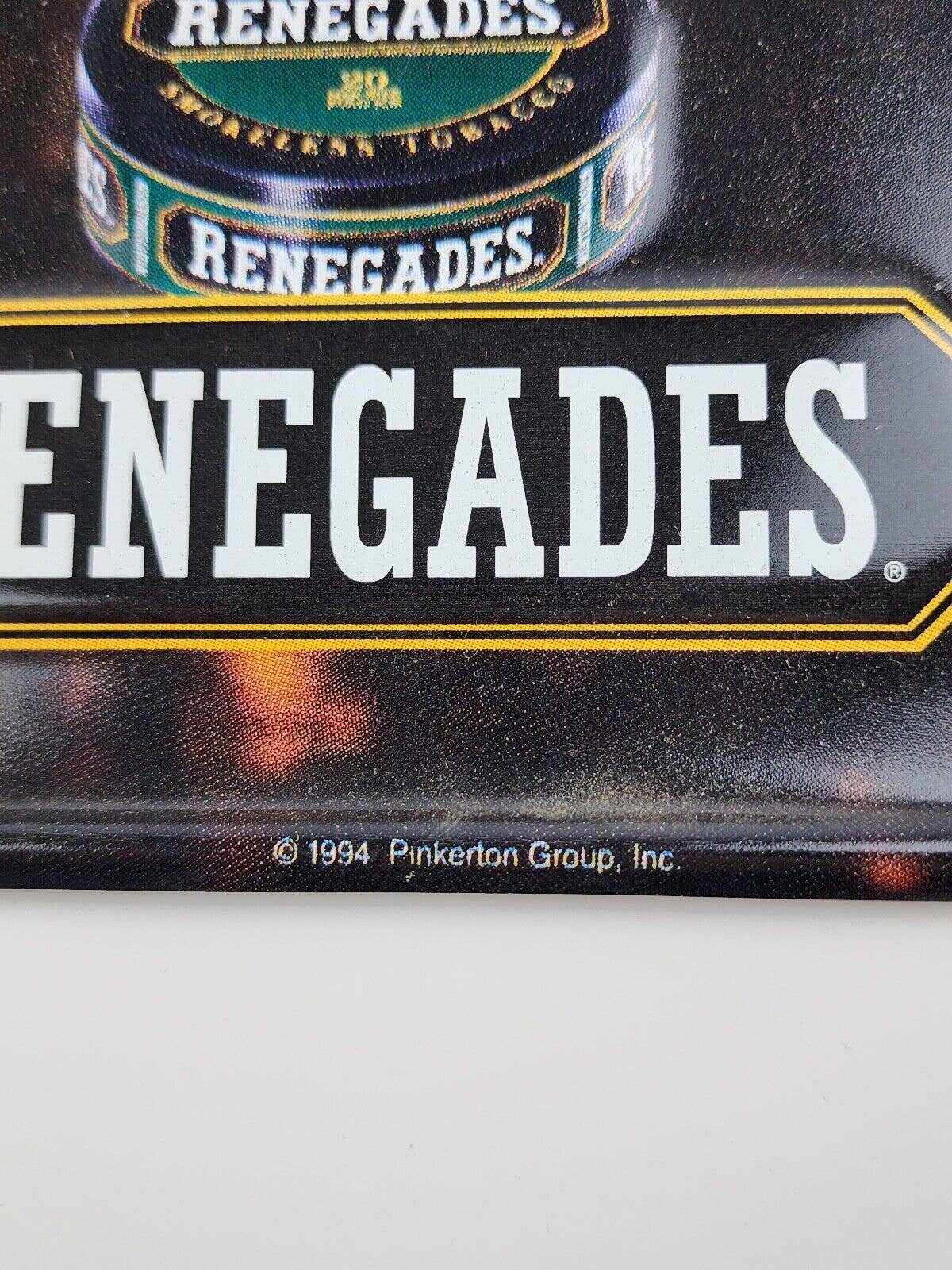 1994 Renegades Chewing Tobacco Tin Litho Sign Advertisement - Never Hung