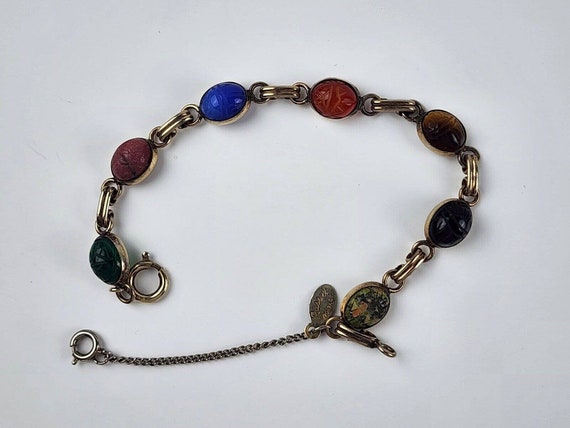 Vintage Egyptian Beetle Bug Scarab Bracelet – Boylerpf