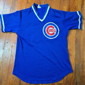 Vintage #46 Chicago Cubs Majestic jersey blue mesh pullover Size Large knit