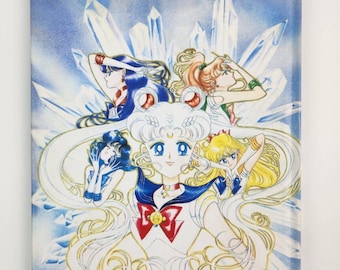 1994 Pretty Soldier Sailor Moon Manga Art Book #1 Hard Cover w/ Poster Kodansha