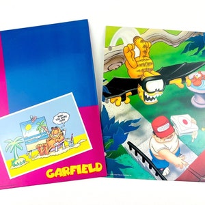 ヴィンテージ ガーフィールド ミード 2 ポケット ファイル フォルダー ポートフォリオ ペア 1978 & 1990 新品