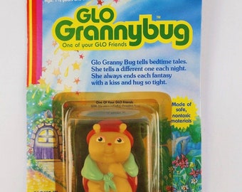Vintage nuevo NOS paquete original sellado 1984 Hasbro GLO Grannybug 986/921