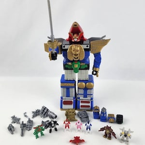 Vintage Power Rangers ZEO Megazord Micro Playset Zeo Zord I-V Incomplete set