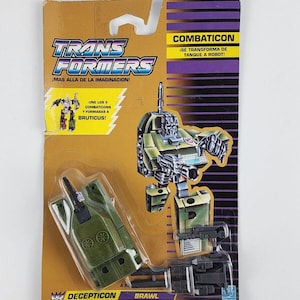 Transformers 1990 Combaticon Decepticon Brawl Tank New on (wavy) Card Sealed