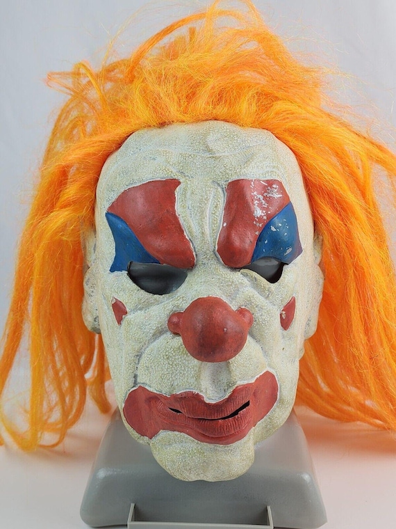 Clown Mask Adult White Orange Clown Mask Adult White Orange