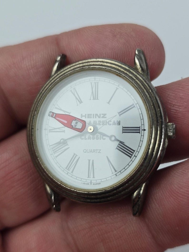 Heinz Ketchup Bottle Sec. hand Quartz Watch White Dial American Classic New Batt image 7