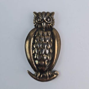 Brosch i sterlingsilver med puffig vis uggla, Mexiko, 6,2 cm hög, ihålig