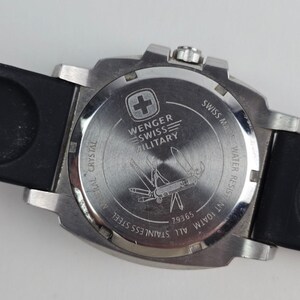 Wenger Swiss Military Watch Men 45mm quartz 79365 Black Rubber Strap Working image 6