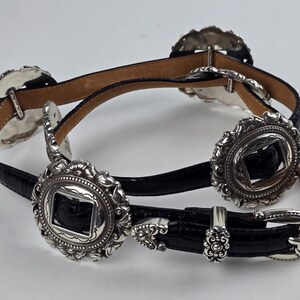 Brighton Black Small Medallion CONCHO Belt  Cowgirl Southwest Old West Brighton Women main image 4