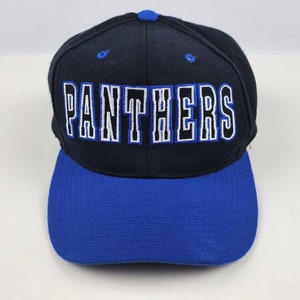 Vintage Carolina Panthers Pro Players snapback hat Block Letters w/ stripe adult