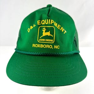 YoungAn John Deere Patch Trucker Hat Snap Back Foam Mesh Green & Yellow Mint