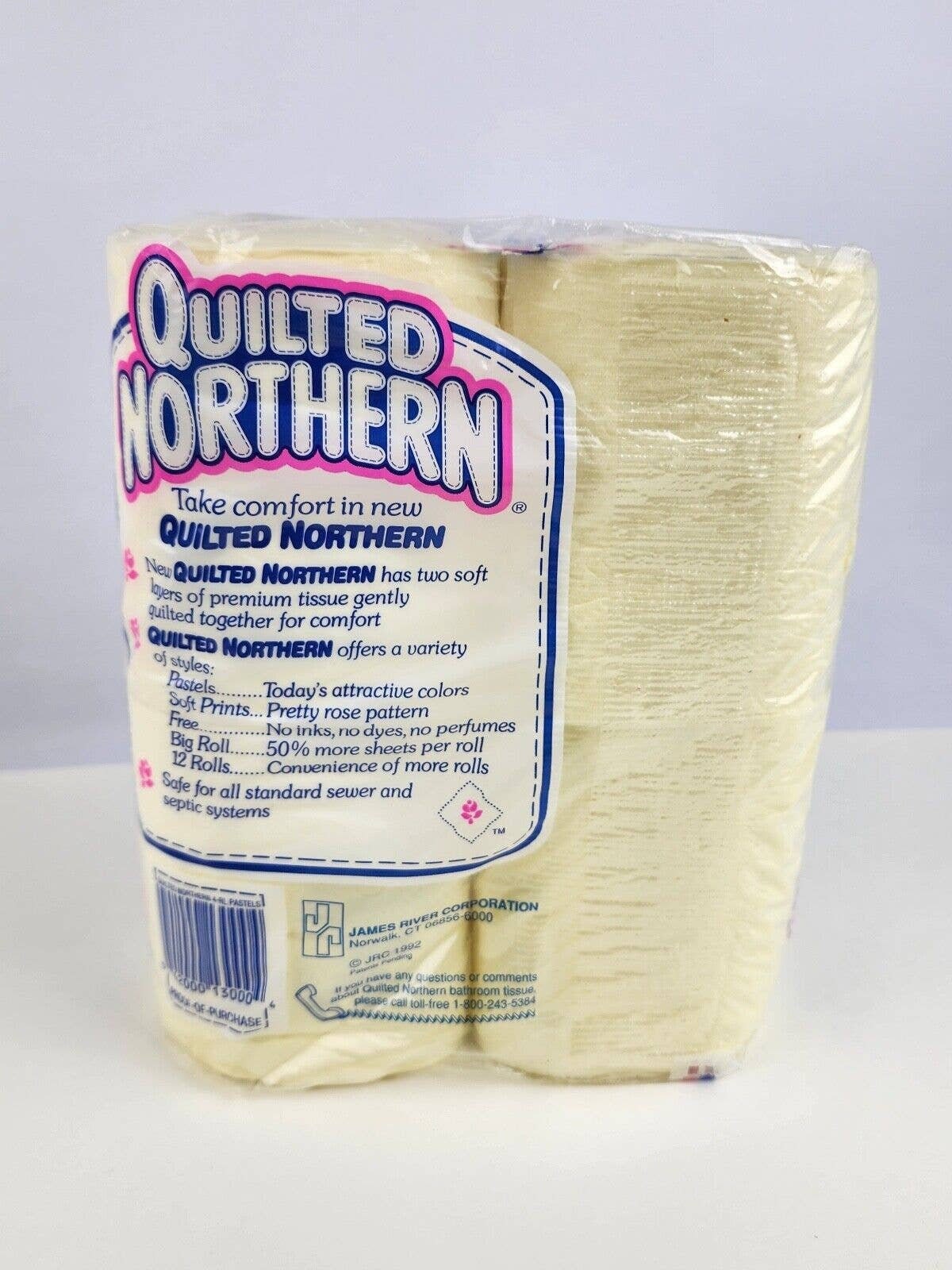 Vintage Quilted Northern 1991 Pastel Toilet Paper Yellow 4 Pack New Old ...
