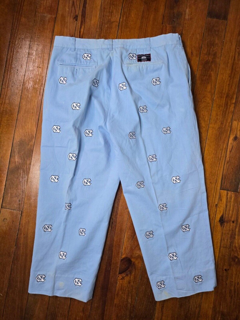 North Carolina Tar Heels All Over Pennington & Bailes Blue Stadium Pants 36x25 image 2