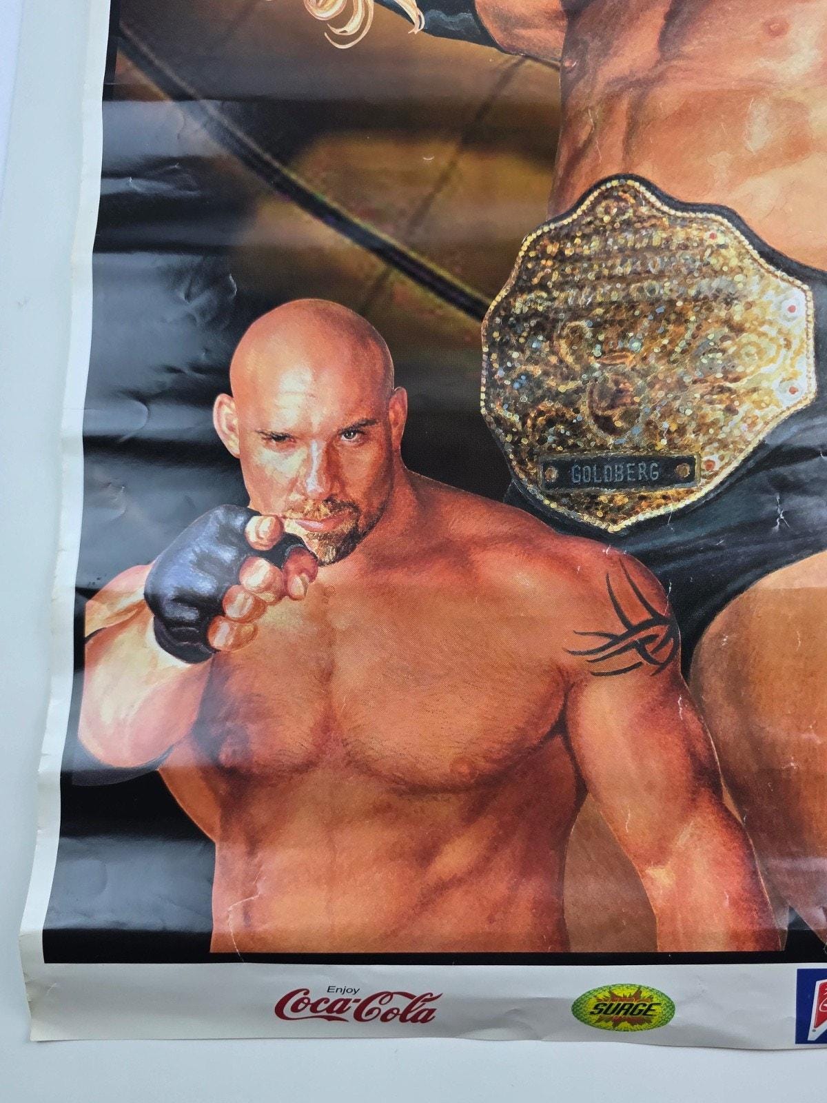 Vintage WCW Wrestling Goldberg Promotional Poster 19.5