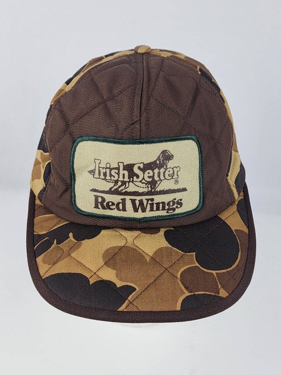 Vintage Red Wings Irish Setter Hunting Hat Brown Camo Ear Flaps Size Medium Etsy Denmark