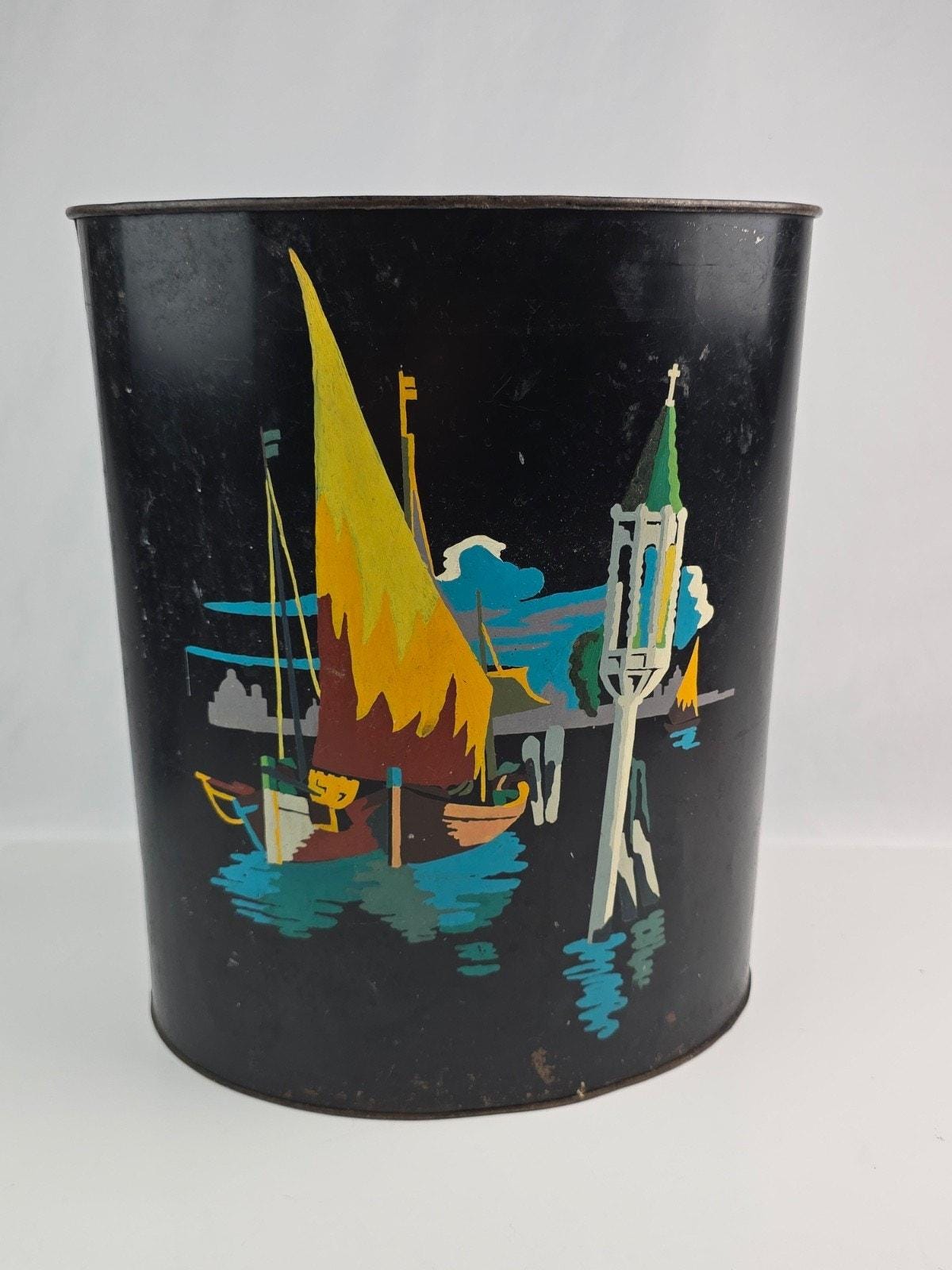 1960's Trash Can - Etsy