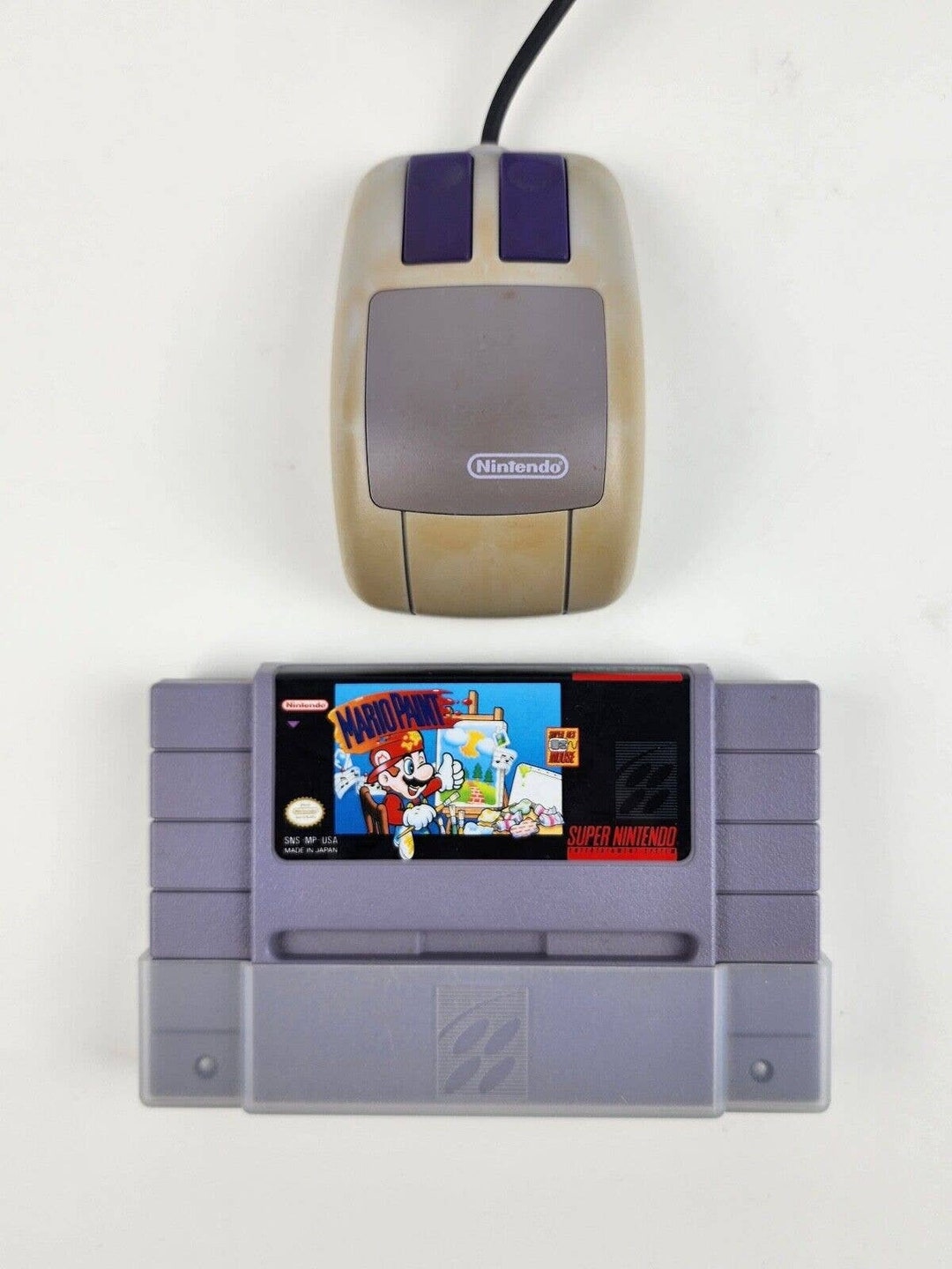 Mario Paint Game & Mouse Controller for Super Nintendo W/ Dust Cover Etsy