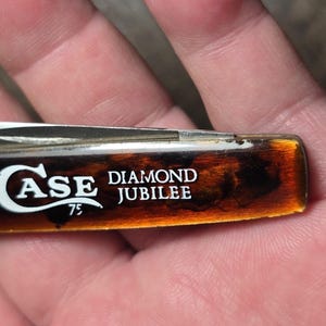 Case XX 278 Diamond Jubilee opvouwbaar zakmes met 2 lemmeten, gemaakt in de VS afbeelding 10