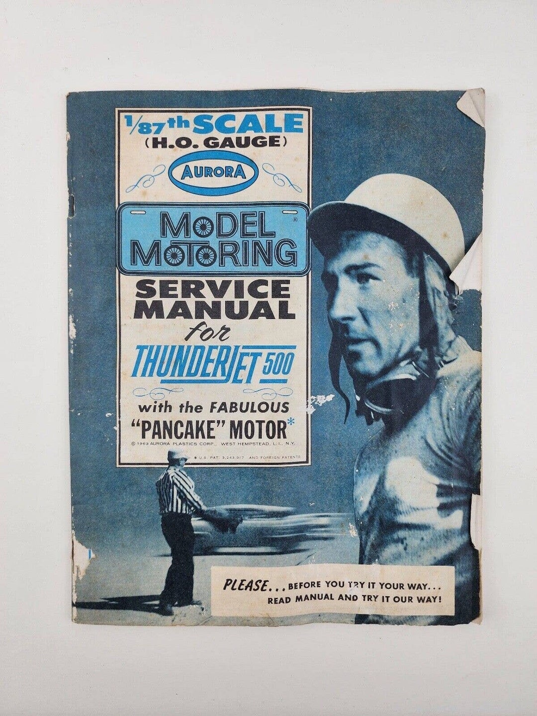 Vintage 1963 AURORA Model Motoring Tjet 500 Service Manual Catalog 1