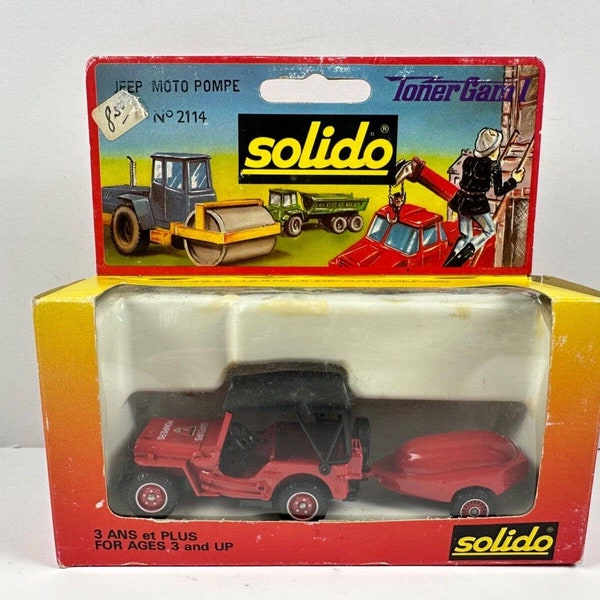 Solido Toner Gam I - Jeep Moto Pompe - No 2114- Sapeurs Pompiers. Good Cond