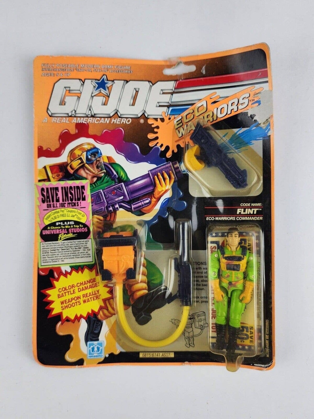 1991 Hasbro GI Joe Flint Eco Warriors New on Card Sealed