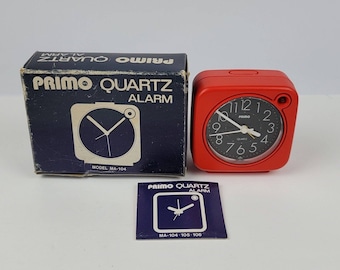 Vintage Primo Quartz Travel Alarm Clock MA-104 NOT Working Prop or Display Only